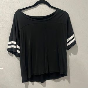 Black Striped sleeve top